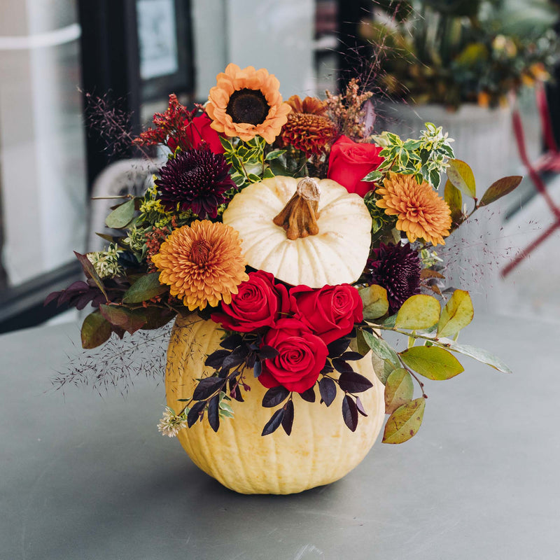 Pumpkin floral arranging class