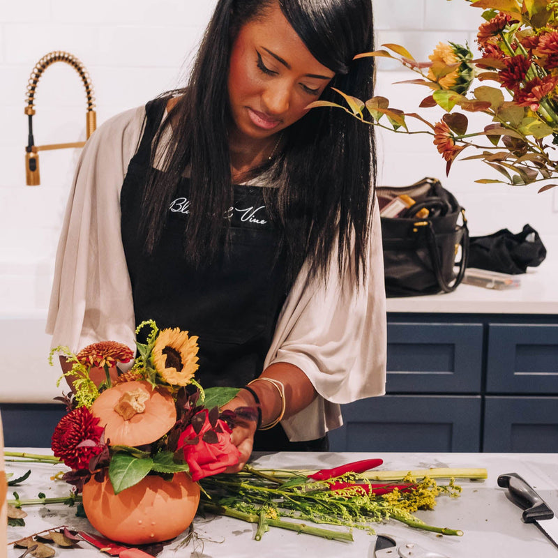 Pumpkin floral arranging class