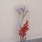 Transparent acrylic bookmark with pressed lavender flowers and red baby's breath preserved inside