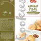 Golden-brown buttery shortbread cookies loaded with Georgia pecans displayed in white bowl on product package with nutrition facts and Watanut branding