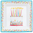 birthday cake, plate