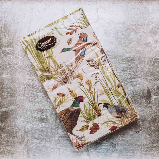 Indulge in luxury with our Caspari triple-ply Guest Towels. Made in Germany, these napkins feature exquisite artwork and designs from around the world, printed with nontoxic, water-soluble dyes and food-safe ink. Elevate your entertaining with sophistication and taste. Comes in sets of 15 napkins in 24 different designs.