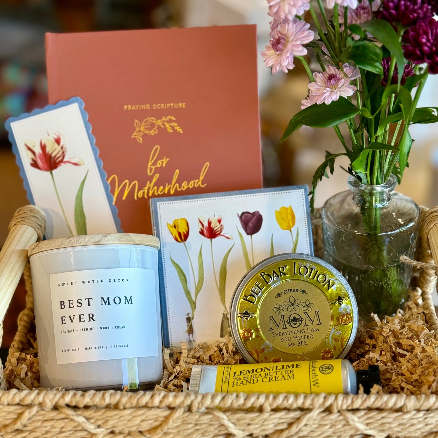 Mom's Scripture For Motherhood Basket