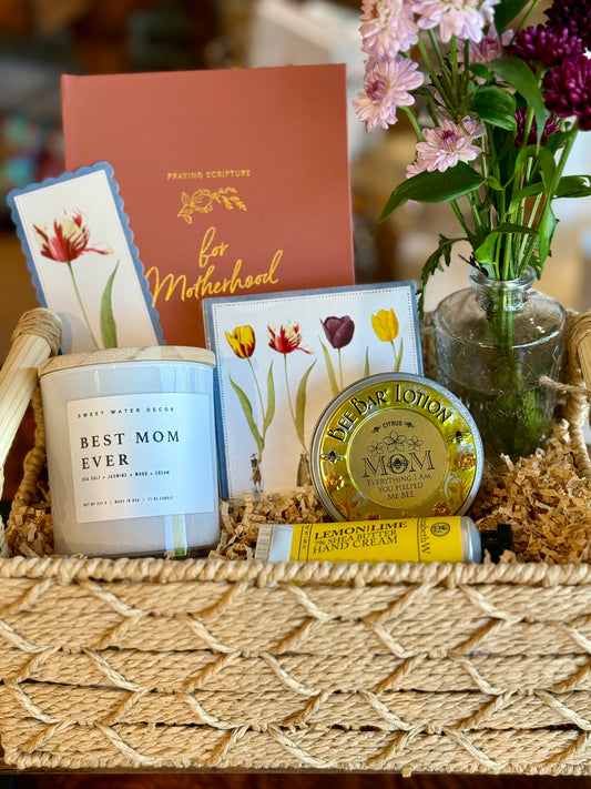 Mom's Scripture For Motherhood Basket