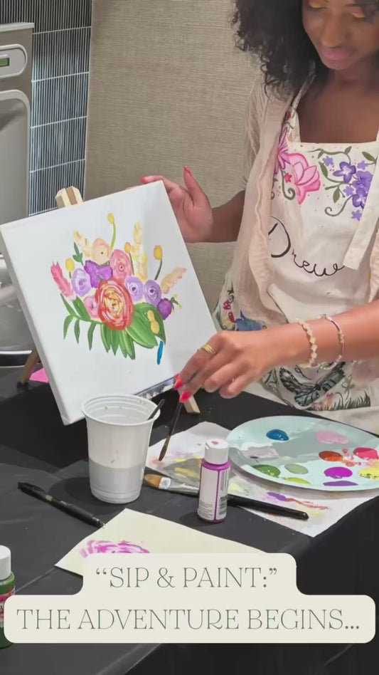 Sip & Paint Class - Paint a Flower Arrangement (September 17 @6PM)