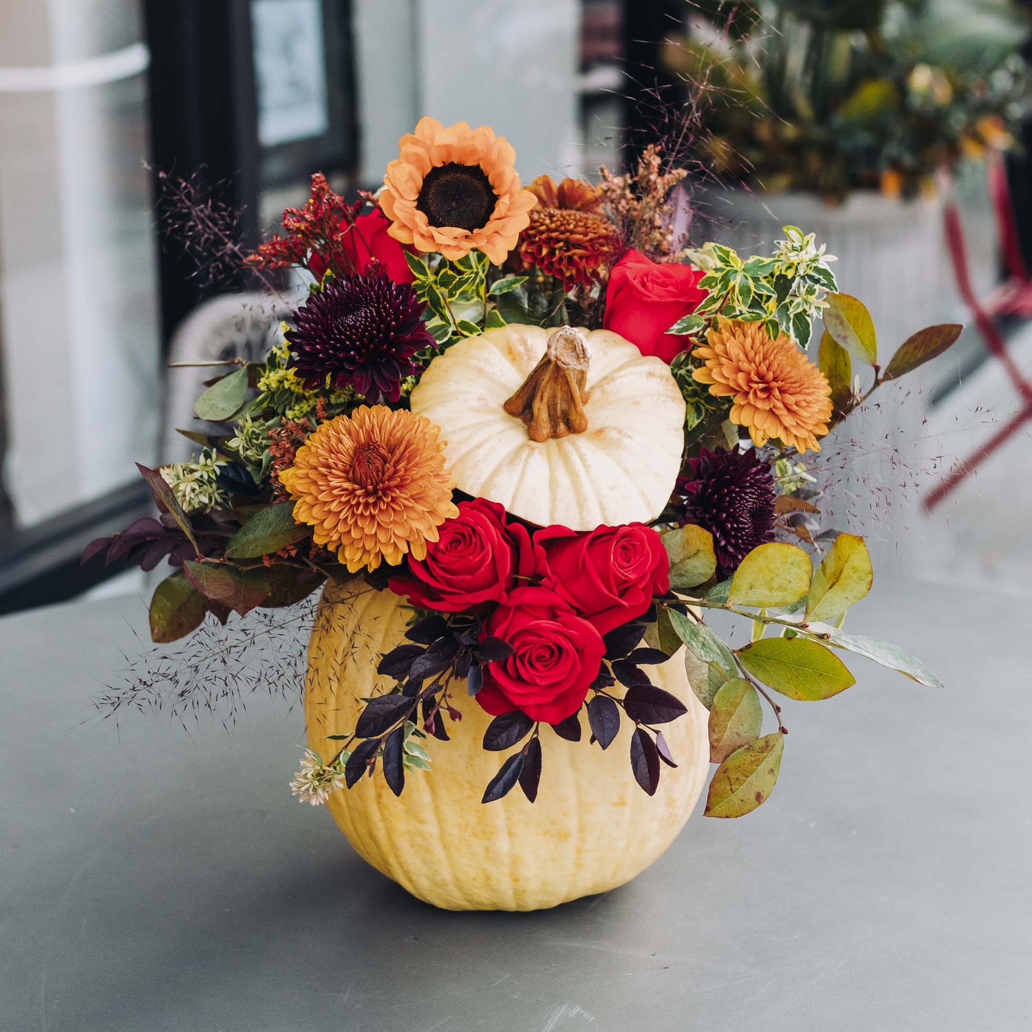 Pumpkin floral arranging class