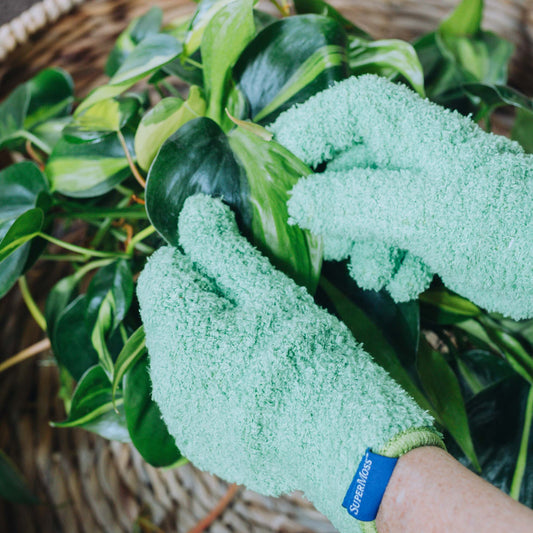 Microfiber Green Dusting Gloves
